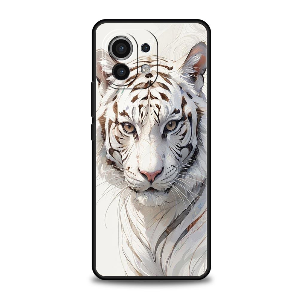Чехол для телефона для Xiaomi Mi 15 14 14T 13T 12T Pro 12 13 11 Lite 5G 11T X6 X5 Pro Мягкий ТПУ Чехол Искусство животное тигр