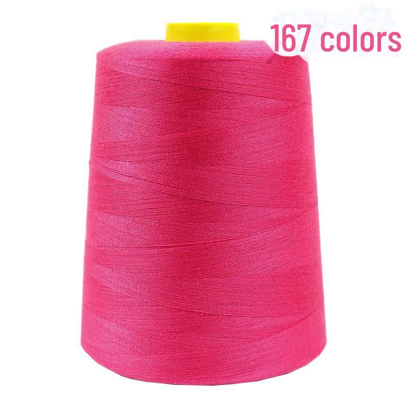 402 High-Speed Polyester Sewing Thread, 8000 Yards, Black & White for Industrial Sewing Machines