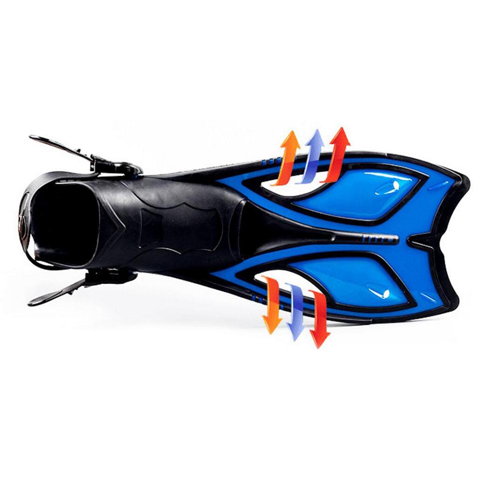 1 Pairs Fashion Unisex Lightweight Scuba Diving Fins Open Heel Snorkel Swim Pool Training Flippers