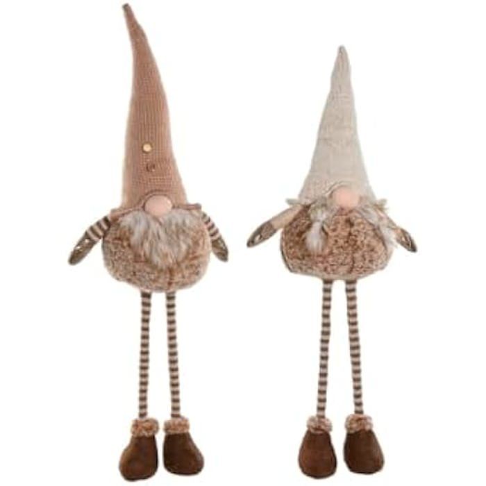 Christmas Decoration - HOME ESPRIT - GNOME - Multicolor - 30 X 18 X 65 Cm - Set of 2 Units