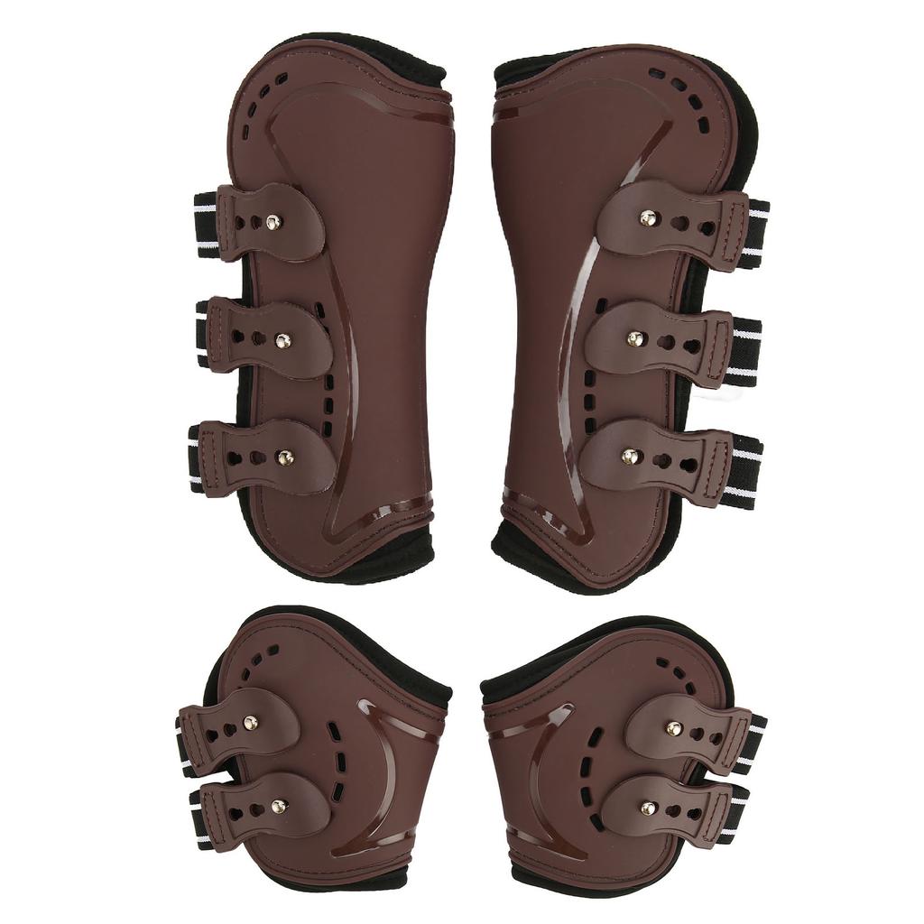 Horse Leg Guard Shock Absorption Protective Lightweight Adjustable Horse Front Hind Leg Boots for