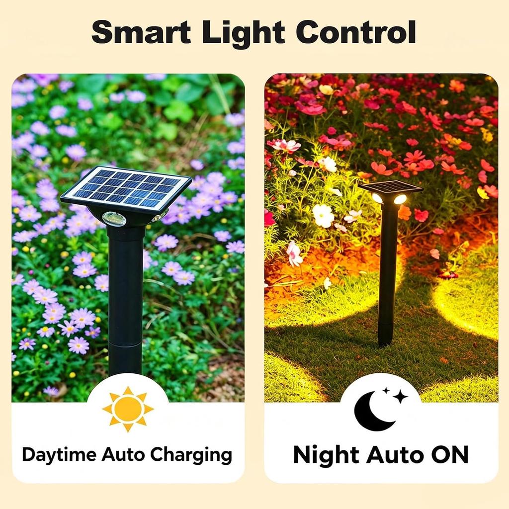 Solar Pathway Light Outdoor Waterproof Stake Lamp for Yard Path Landscape Lawn Walkway Driveway Decor