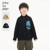 Детская хлопковая рубашка с длинным рукавом и принтом jnby by JNBY
