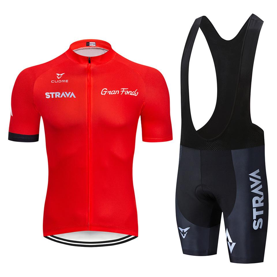 Strav Tour De France Cycling Suit Short Sleeve Suit Men's and Women's Summer Breathable Road Mountain Bike Suit