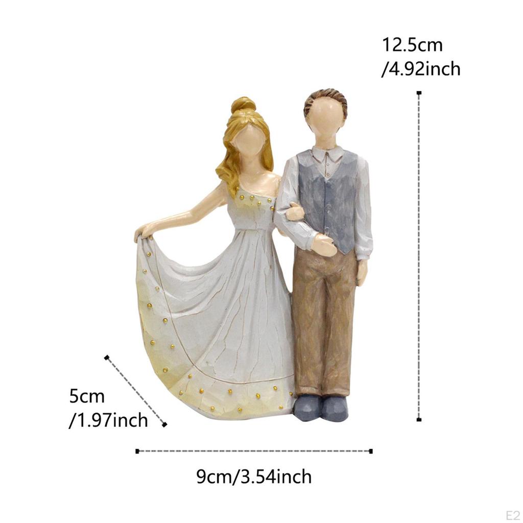 Wedding Character Statue Couple Sculpture Home Decor Romantic Figurines for Valentine's Day