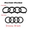 2026 Hot 3D ABS 4 Rings Logo qaz13 Emblem Car Front Hood Emblem Bonnet Badge Rear Trunk Badge For qaz13 A3 A4 A5 A6 A7 A1 Q2 Q3 Q5 Q7 Q8 TT