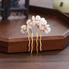 Hanfu Pearl For Girls Disk Hair Hair Accessories U Shaped Hairpin Flowers Hair Stick Hair Fork