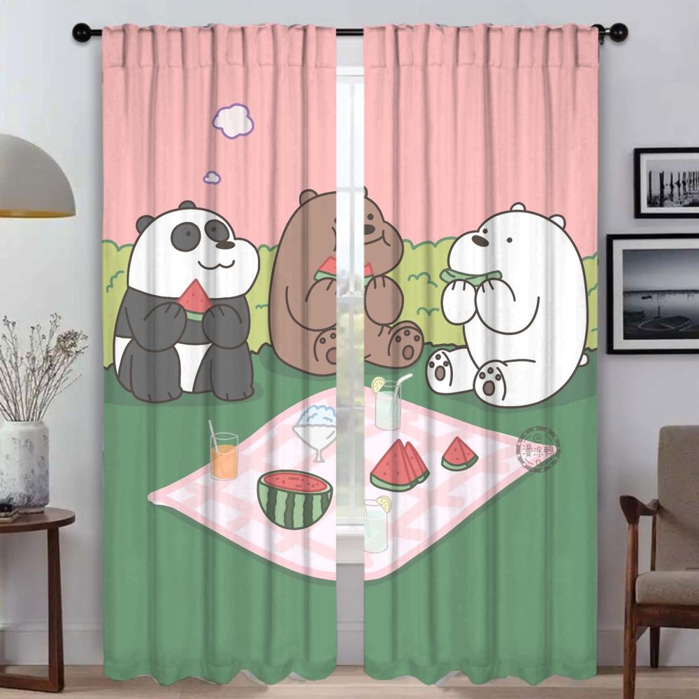 Домашний интерьер Шторы 2 шт. Милые голые украшения на Хэллоуин Шторы для спальни Оконные шторы для комнаты 2 панели Шторы для ребенка
