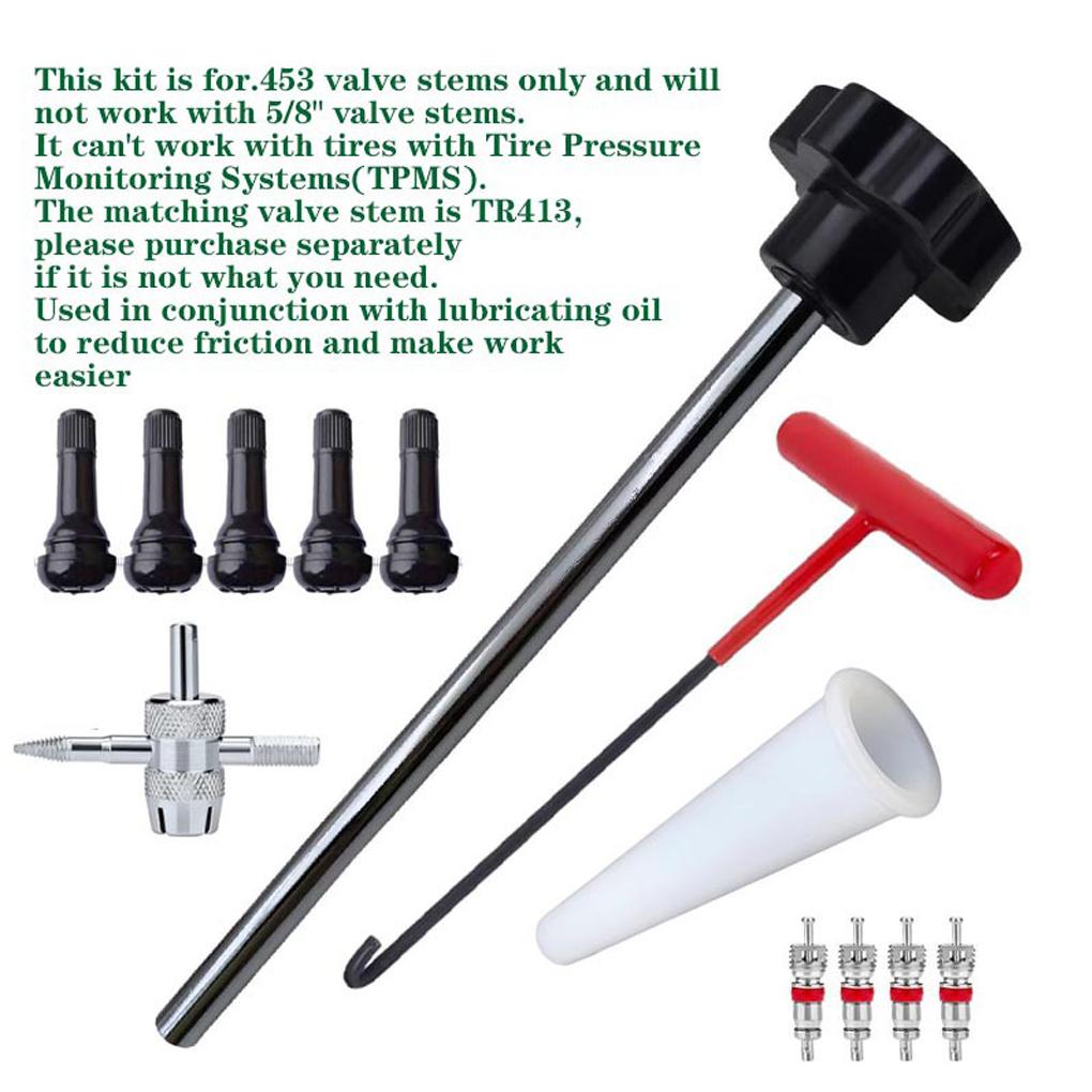 Набор инструментов для вентилей шин Легкая разборка Улучшенный контроль Для автомобилей Квадроциклов и Велосипедов Мотоциклов