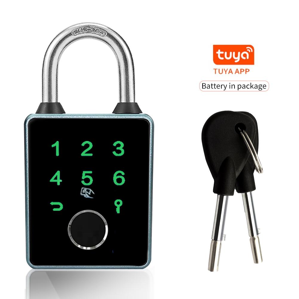 IP65 Waterproof Stainless Steel Keyless Remote Control Smart Padlock with TTlock/Tuya App Password Card Fingerprint Reader
