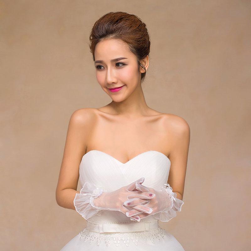1 пара эластичных свадебных перчаток, свадебное платье, украшение с цветком, кружевное платье, аксессуары, элегантное