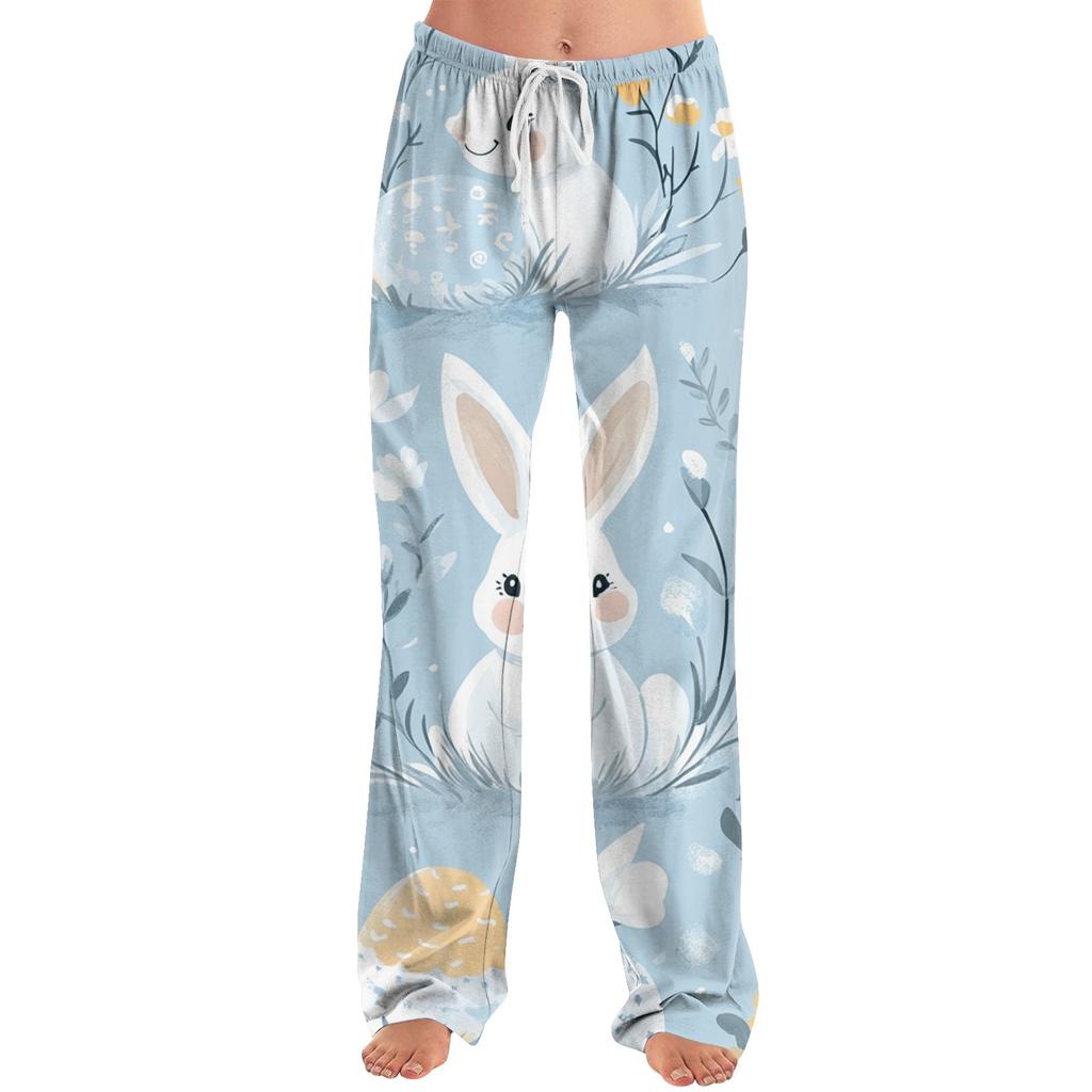 Женские модные свободные повседневные брюки с пасхальным принтом