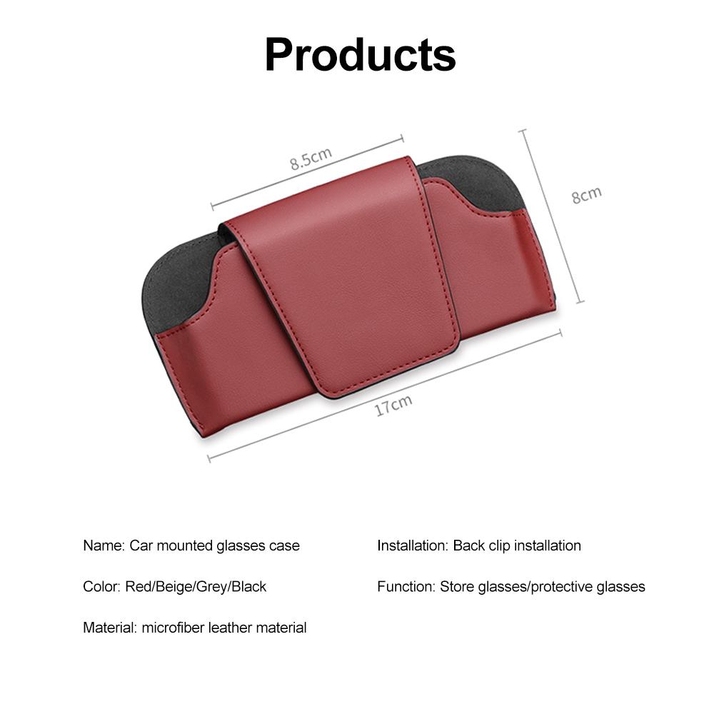 Universal Car Sunglasses Holder Portable Auto Glasses Case Car Driving Eyeglass Case Sun Visor Storage