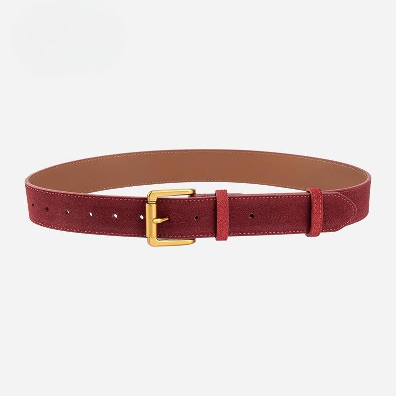 Универсальный матовый ремень для женской пряжки-гвоздика, высококлассный, декоративный кожаный ремень для женщин