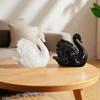 Elegant White Swan Statue Unique Swan Couple Figurine Nordic Black Swan Ornaments  Wedding Gift