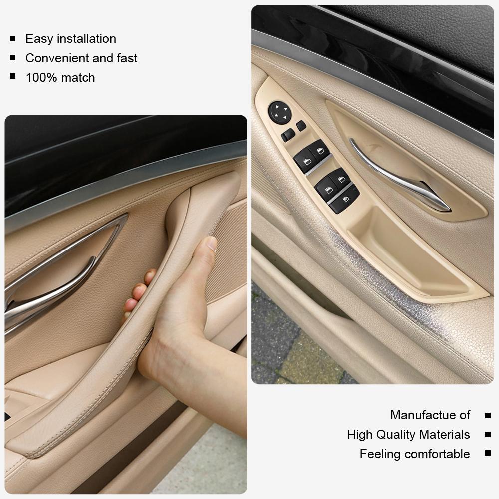 MLKQ6 RHD Right Driver Car Interior Door Handle Armrest Panel Pull Trim Cover Set For BMW 5 Series F10 F11 520i 523i 525i 528i 530i