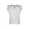 Summer Women Hollow Out White Shirt Ruffled Solid Blouse Tops