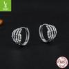 Halloween Skull Hand Bone Ear Buckles, Diablo S925 Sterling Silver Earrings Earrings