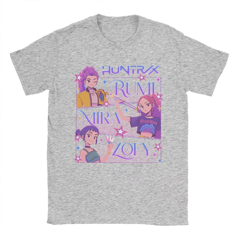 Новая горячая распродажа Мужские Женские Принтованные Kpop Охотники на демонов Huntrix Girls Футболки Хлопок Модные Футболки Хлопковые Футболки Одежда