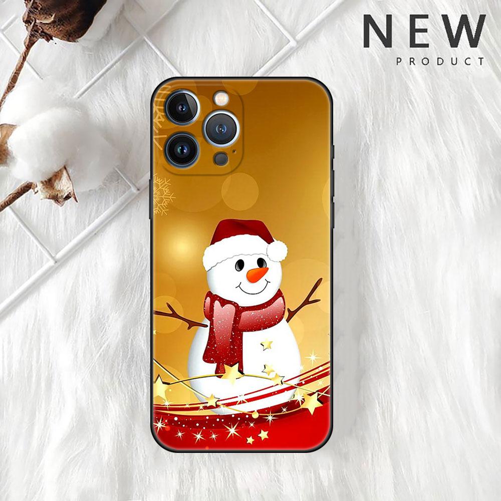 Мягкий чехол для телефона «Рождественский снеговик» для iPhone 11 13 Pro Max 12 Mini 7 8 Plus SE 2020 X XS 6 6S 5 5S Funda, силиконовая задняя крышка Sac