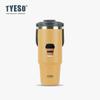 Tyeso 1200ML Vacuum Flasks Stainless Steel Coffee Cup Cold Hot Double-layer Insulated Big Capacity Cold Water Cup with Coffee Sticker