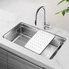 OULIN 304 Stainless Steel Single Bowl Kitchen Sink with Faucet