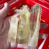 Natural Citrine Crystal Column: Polished Hexagonal Prism for Home or Office Decor