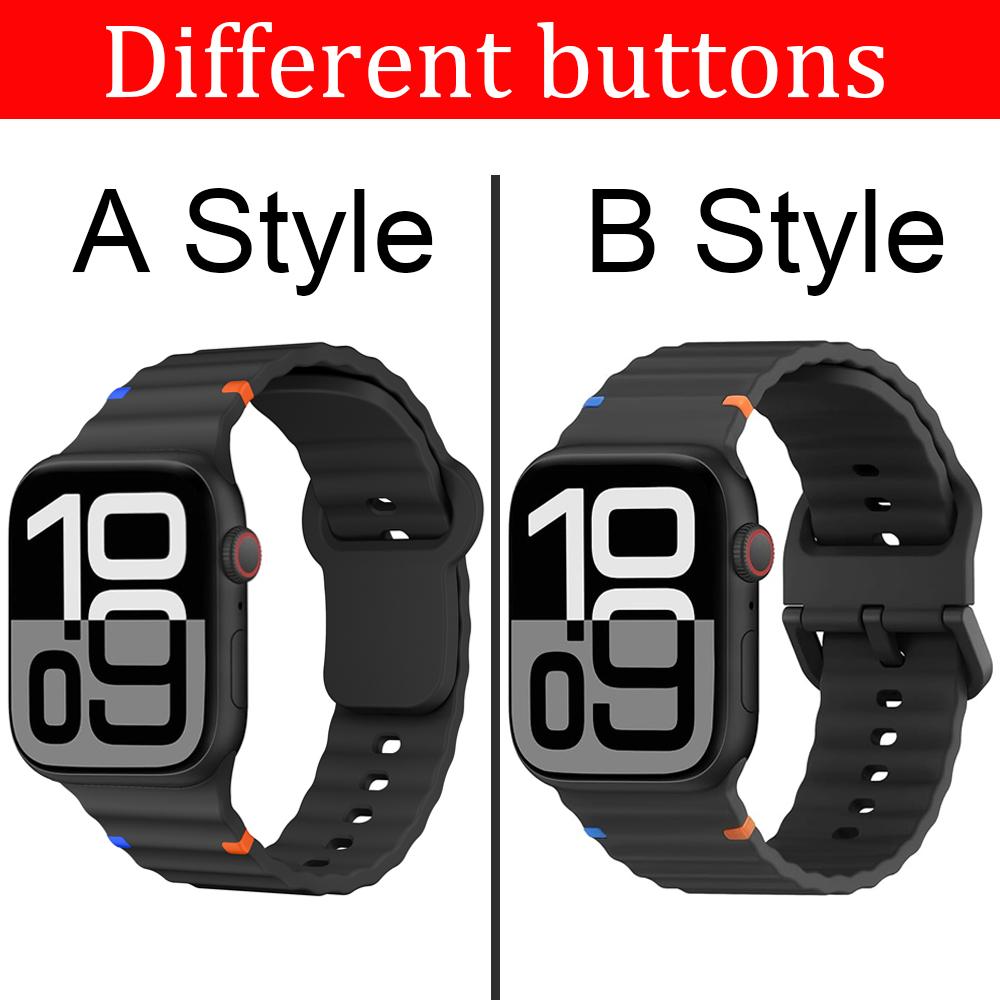 Спортивные ремешки для Apple Watch Band 11 10 SE 9 8 7 6 Ultra 3 49 мм 46 мм 44 мм 45 мм 42 мм 40 41 Силиконовый correa Браслет ремешки iWatch