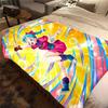 1PC Bulma Bulla DRAGON BALL Print Flannel Blanket, High quality All Seasons, Home Decor, Warmth and Comfort, Perfect for Christmas Gifts