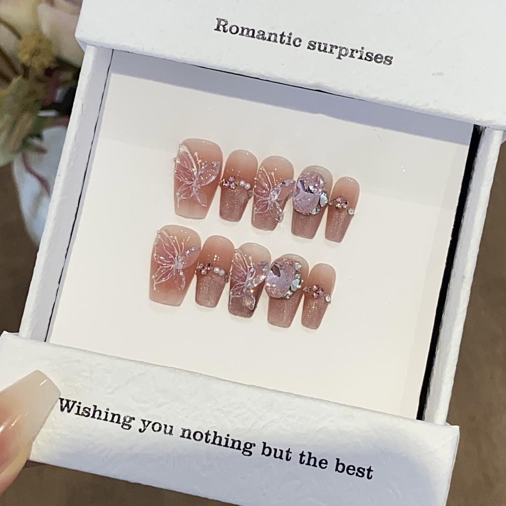 Butterfly Puff Pure Relief Three-dimensional Butterfly Ice Gradient Wearing Armor High-end Boutique