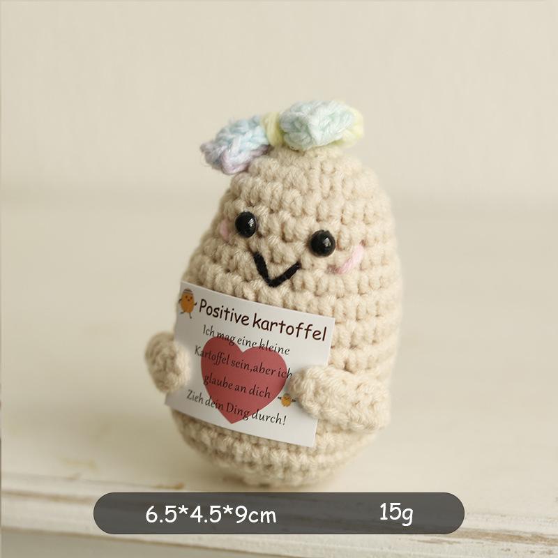 Позитивная Энергия Картофельные Куклы Ручной Работы Обнимашка Карманная Вязаная Кукла Позитивная Открытка Настольное Украшение Подарок Комната Мотивационный Декор