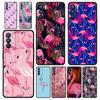 Pink Red Flamingo Phone Case For Oppo A54 A53 A52 A9 2020 A15 A95 A16 A76 A74 A12 Find X5 Reno7 SE Reno6 Pro Plus 5G Black Cover