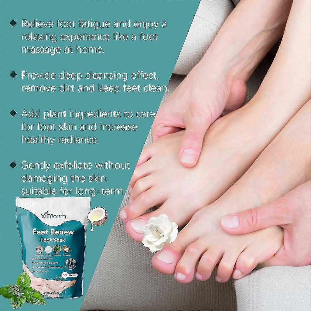 Ximonth Body Foot Care Foot Bath Salt Moisturizes Body Skin Foot Soaking Salt Cleanses and Exfoliates Foot Care