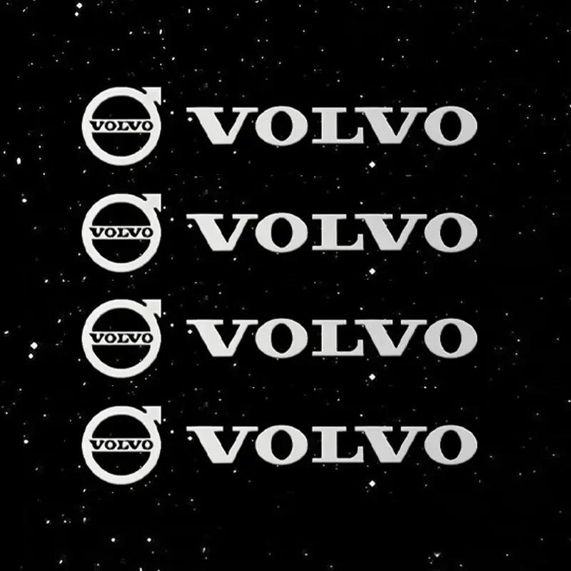 Металлические наклейки с логотипом Volvo для интерьера автомобиля - 4 или 8 штук