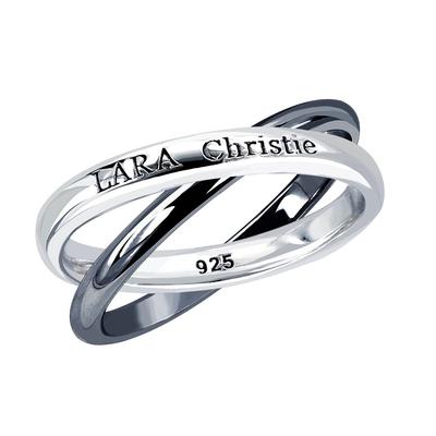 Кольцо Lala Christie Silver Rondo Размер 23 Мужское [ЧЕРНАЯ ЛЕЙБЛА] cr3871-b-23