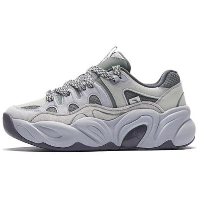 Duo Duo Shoes Толстая подошва Удобные нескользящие износостойкие низкие туфли для папы Женские кроссовки Серые 122528888R-4