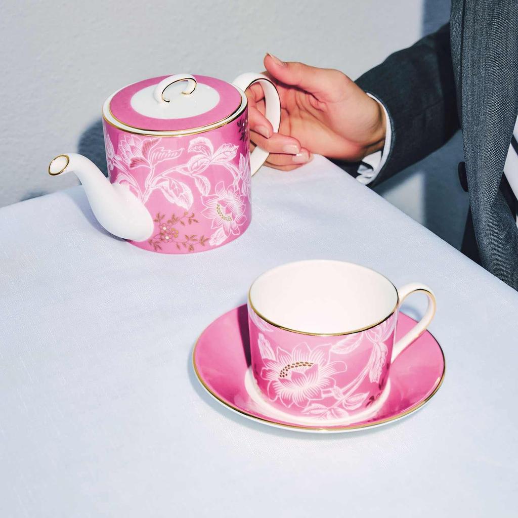 [Officially Imported] Wedgwood Wanderlust Tonkin Teapot, Approx. 450ml, Pink, Wedding Gift, Product Number 1078224