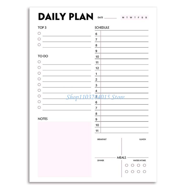 R6FF Daily Plan Tracking Planner with 60 Sheets Professional Workout Reading Meal Planner Journal Daily Planner for Men Women