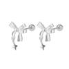 Minimalist Luxury Bow Tassel Star Earrings Comfortable Sleep Friendly Niche Design Cartilage Clip On Ear Studs For Women