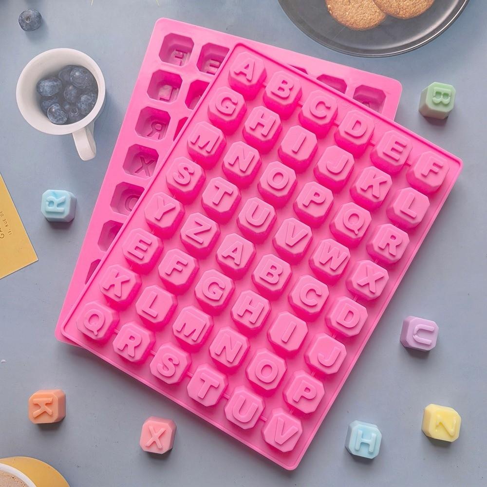 Non Stick Letter Chocolate Mold 48 Cavity Ice Cube Tray Home Baking Kitchen DIY