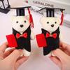 10 Pcs/set Celebrate Party Mini Bear Flower Bouquet Bachelor Bear Plush Toy Happy Graduation