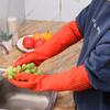 Waterproof Warm Household Dishwashing Dust Glove Long Rubber Gloves Kitchen Tool