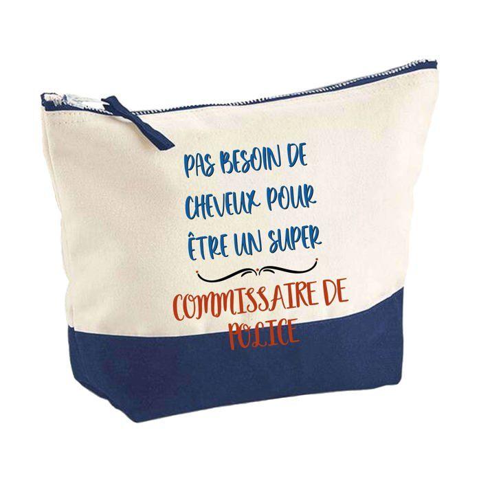 Trousse de maquillage - PLANETEE - Pochette Commis pas besoin de Cheveux - Grand format - Coton - Impression HD