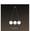 Nordic White Glass Ball Chandelier for Living and Dining Rooms