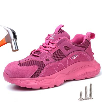 Легкая рабочая защитная обувь для женщин и мужчин, дышащие защитные рабочие кроссовки, обувь со стальным носком, неразрушимые защитные ботинки