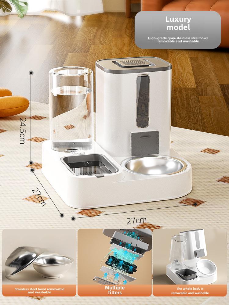 Автоматическая кормушка и поилка для домашних животных с двумя мисками для кошек и собак