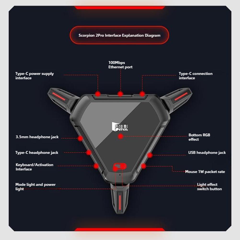Конвертер Клавиатуры и Мыши Android Type-C Проводной Адаптер Интеллектуальный Контроль Отдачи Для PUBG и Dark Zone Breakout Игровые Аксессуары
