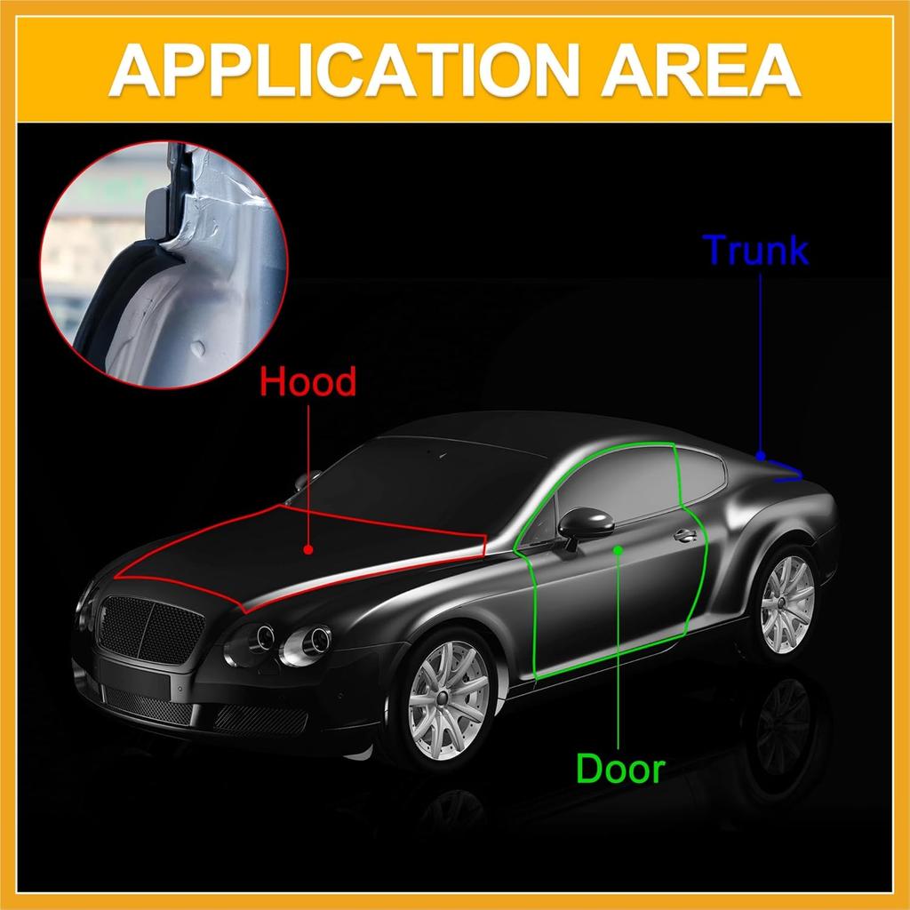 4m x 23mm Universal Car Z Shape Rubber Weather Waterproof Strip Seal Edge Protector Replacement