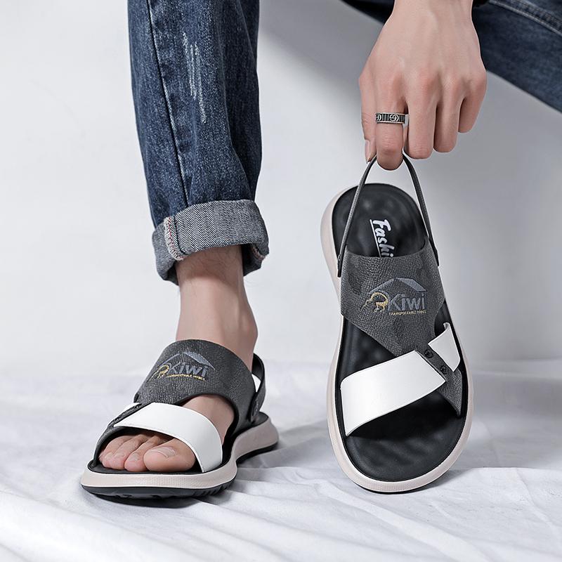 Модные летние мужские сандалии 2024 года для отдыха на пляже, праздничные сандалии для мужчин, новые уличные кроссовки для мужчин в стиле ретро, удобные повседневные сандалии для мужчин