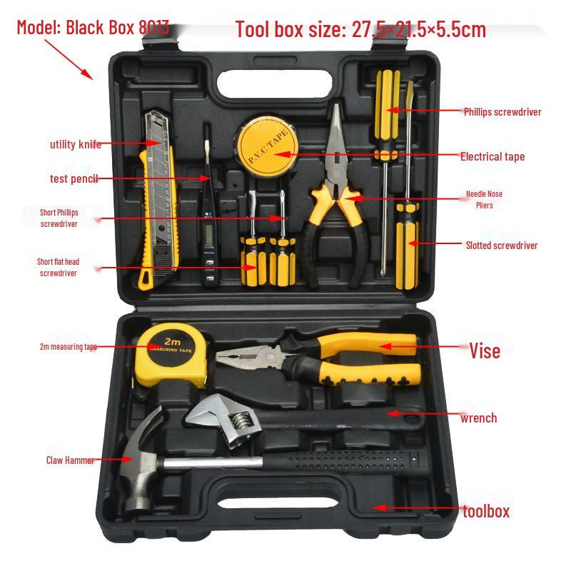 Многофункциональный набор инструментов для дома Jing Tong - Полный ящик для инструментов для ремонта